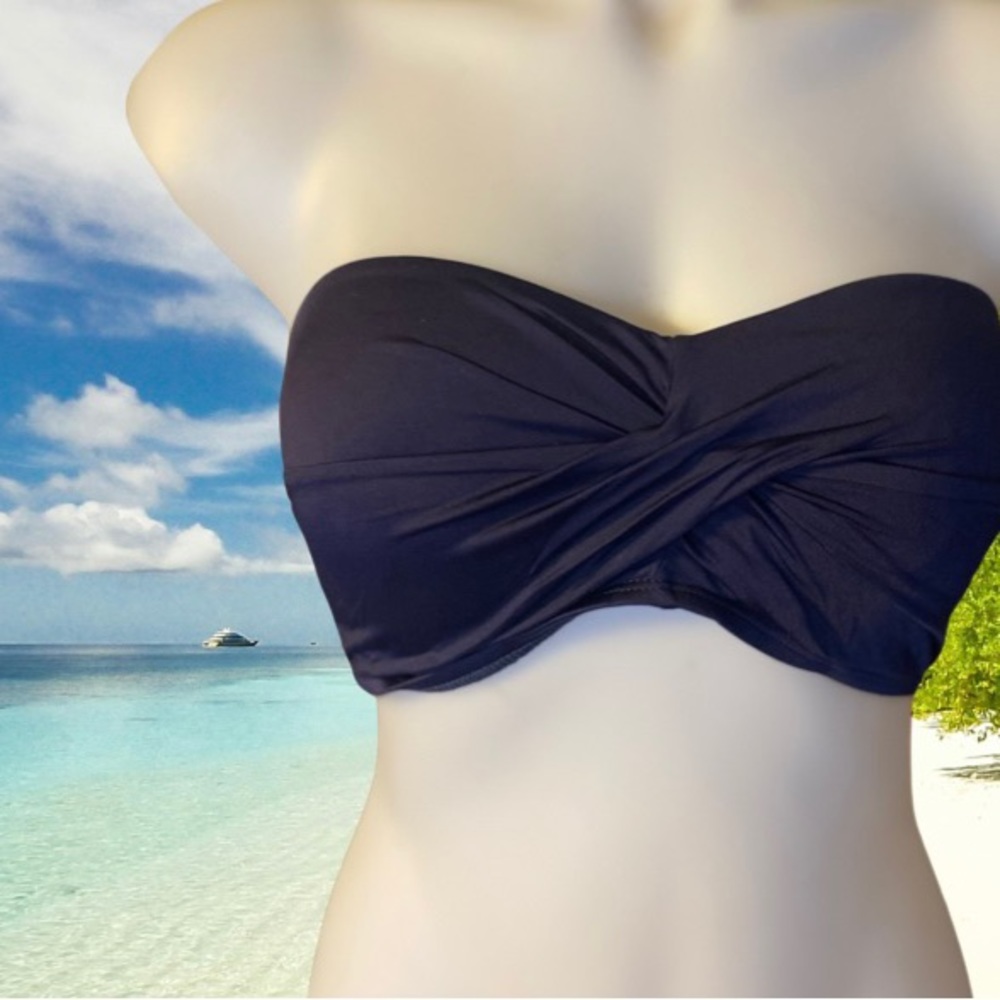 Navy blue bikini top